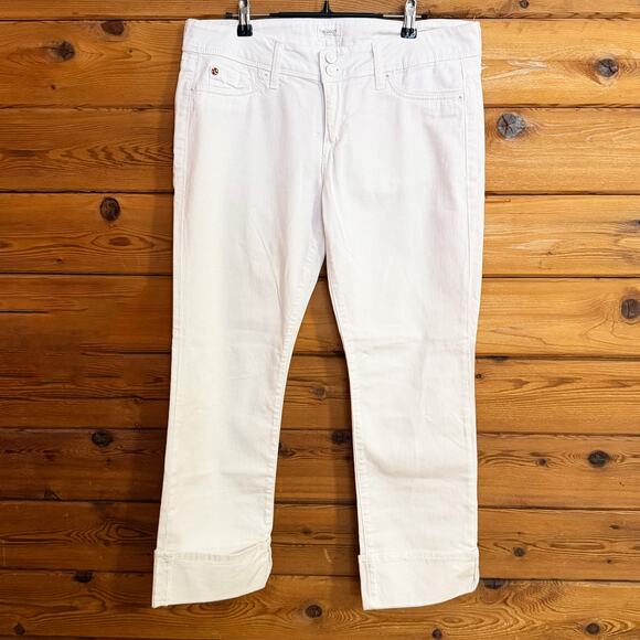 Hudson Ginny Crop Straight Cuff White Size 32 - Picture 1 of 8
